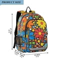 thumbnail image 2 of FORMRS Unisex School Backpack 17" Student Travel Bag with Laptop Compartment, Cartoon Flowers, 2 of 7