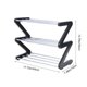 thumbnail image 4 of Zapatero en forma de Z: organizador de almacenamiento de metal multicapa para entrada, armario, dormitorio u oficina | 4 niveles | Moderno y fácil montaje | Ahorro de espacio de acero inoxidable y, 4 of 7
