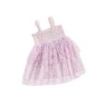 thumbnail image 2 of Yunliwuli Baby Girls Summer Sleeveless Dress Floral Ruched Mesh Princess Dress for Beach Party Cute Clothes, 2 of 10