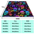 thumbnail image 5 of Travel Throw Blanket Novelty Trippy Mushroom Skull Ultra-Soft Micro Fleece Blanket Large Travel Throw Blanket for Adult, Child, Women, Teens, Kids, 5 of 8