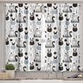 thumbnail image 2 of Ambesonne Scandinavian Valance & Curtain, Longboats Viking Folk, 55"x30", Black Pale Blue Grey, 2 of 7