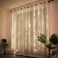 thumbnail image 4 of USB Remote Control Copper Wire Curtain String Lights for Christmas Decor, 4 of 8
