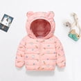 thumbnail image 6 of Ougyinr Kids Baby Winter Coats for Boys Girls Light Puffer Padded Jacket with Hoods Infant Toddler Down Outerwear Cute Lightweight Jacket for 12 Months-5 Years, 6 of 9