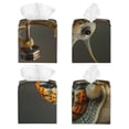 thumbnail image 2 of Fotbe Surreal Weightlifting Snail Porta Pañuelos Decorativo de Cuero, Caja Cuadrada Moderna para Pañuelos Faciales, Organizador y Dispensador 5x5x5'', 2 of 7