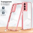 thumbnail image 3 of SaniMore for Samsung Galaxy S23 Case Slim Transparent [Never-Yellowing], Rugged PC & TPU Bumpers Cover Built-in Detachable Lens Protector Shockproof Protective Shell, Pink, 3 of 8
