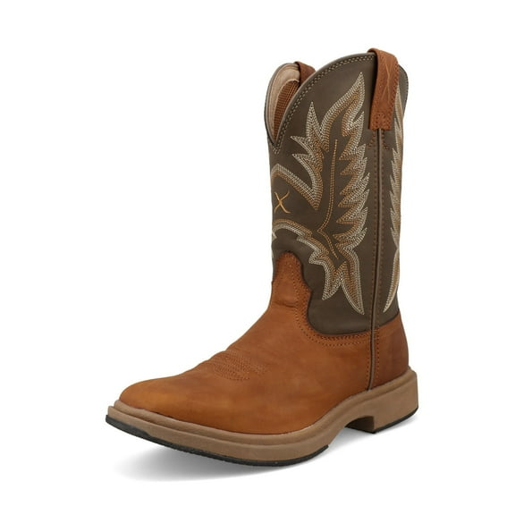 TWISTED X Adult Male 11in UltraLite X Tawny Brown/Olive Boots, Size: 13, Width: EE