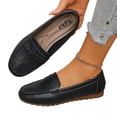 thumbnail image 2 of Domuza Women's Moccasin Loafer – Classic Slip-On with Cushioned Insole, Handstitched Details, and Durable Rubber Outsole for All-Day Comfort Black 7.5（EU-39）, 2 of 6