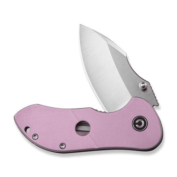 CIVIVI Gordo Pocket Folding Knife with 2.51" D2 Blade G10 Handle C22018C-4, Powder Pink