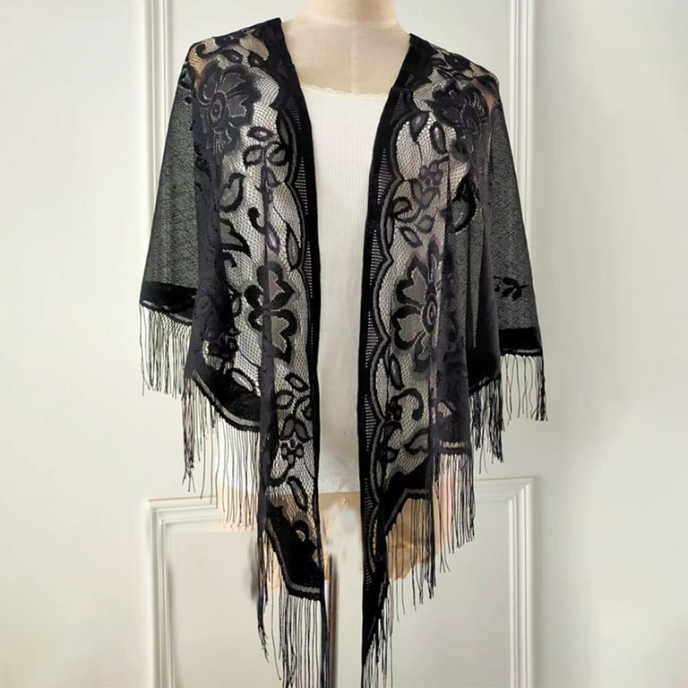 Black see hotsell through shawl