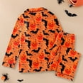thumbnail image 5 of Xmyrz Fall Pajamas For Women Set Halloween Loungewear Long Sleeve Pumpkin Ghost Turn Down Collar Softable Printed Pants Set Pj'S Sleepwear Outfit, 5 of 9