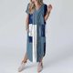 thumbnail image 3 of Vestido de Manga Corta para las Mujeres, Vestido Casual de Cuello en V de Bolsillo de Impresión de Moda Sexy Hecho de Poliéster Ligero para el Verano, Vestido de Verano para las Mujeres, 3 of 5