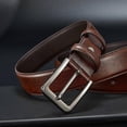 thumbnail image 3 of Black Mens 35mm Double Loop Leather Belt, 3 of 5