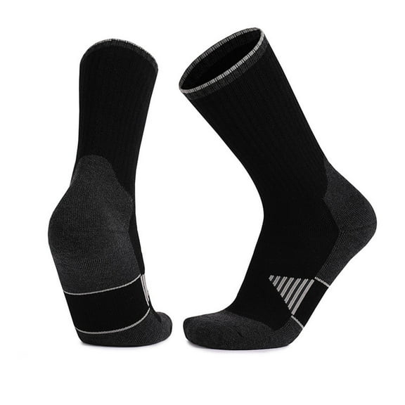 Gapacks Men's Black Nylon Socks - One Size, Durable & Comfortable for Daily Wear, Work, Casual Use - 1 Pair