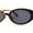 Tortoise / Black, variant on SA106 Womens Simple Classical Oval Thin Plastic Sunglasses All Black