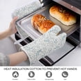 thumbnail image 3 of Isolated Gray-blue Branches Hand Drawn Leaves Oven Gloves And Pots Stand Set Oven Gloves And Pot Racks Pot Racks And Oven Gloves Set, 3 of 9