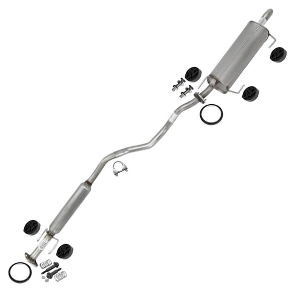 Northeastern Exhaust Resonator Pipe & Muffler Kit Fits 2007-2011 Nissan Versa 1.8L Sedan - Direct Fit | Stainless Steel | Includes Hardware Kit