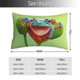 thumbnail image 2 of Kdxio Cotton Pillow Cases 14"x20" Pillowcases,Soft and Breathable Bedroom Pillow Cases-Flying Frog On Branch-No Pillow Core, 2 of 5