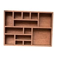 thumbnail image 4 of Multi Compartments Wooden Jewelry Display Miniature Trinket Shelf Tray Durable Wood for Small Accessories Organizer, 4 of 9