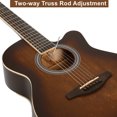 thumbnail image 2 of Winzz Cutaway Acoustic Guitars for Beginners with Stand, Bag, Tuner, Picks, Strap, 40", Brown, 8.13 lbs, 2 of 5