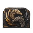thumbnail image 2 of Uemuo Vintage Metal Dragon Print Toaster Cover 4 Slice, Small Kitchen Appliance Covers, Toaster Oven Cover with Loop, Bread Machine Cover Dust Cover Protection, 2 of 7