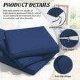 thumbnail image 2 of Snubbull 3 Pack, 36"x 18" Outdoor Patio Seat Cushions Replacement Covers Fit for 4 Pieces 4-Seater Wicker Rattan Patio Conversation Set Loveseat Chair Couch Furniture, Cover Only, Blue, 2 of 8