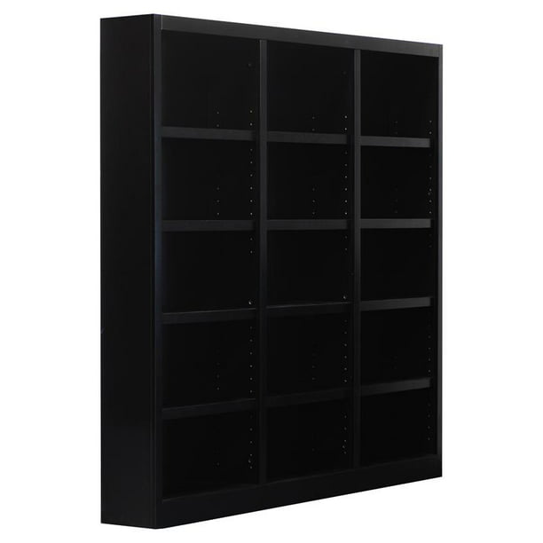 15 Shelf Triple Wide Wood Bookcase, Ikea Expedit Bookcase 4×4 Dimensions