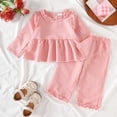 thumbnail image 1 of Summer Toddler Girls Long Sleeve Plaid T Shirt Tops Ruffles Pants Outfits Baby Clothes for Christmas Girls Baby Items 3 Month Girl Clothes Baby for Girls Baby Ups Outfit Matching Girl Clothes Girls, 1 of 6