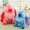 thumbnail image 2 of 18" Pink Blue Love Heart Stitch Plush Doll Toy | Cute Angel Soft Stuffed Throw Pillow | Toddler Girls Kids Birthday Gifts | Bedroom Decorations Ornaments, 2 of 10