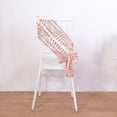 thumbnail image 4 of Efavormart 5 Pack Blush Rose Gold Geometric Diamond Glitz Sequin Chair Sashes - 6"x 88", 4 of 10