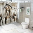 thumbnail image 7 of Shiartex Horses Printed Shower Curtain 100% Polyester Fiber Washable Bathroom Decoration with Hooks 36x72, 7 of 7