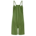 thumbnail image 4 of Baqcunre Jumpsuits for Women Womens Summer Casual Sleeveless Rompers Loose Spaghetti Strap Shorts Jumpsuit with Pockets Jumpsuits for Women Dressy One Piece Jumpsuits for Women, 4 of 4