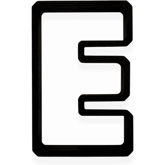 E Capital Block Letter Cookie Cutter with Easy Push Design (3.5 inch)