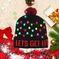thumbnail image 5 of Unisex LED Light-up Christmas Sweater Hat Novelty Knitted Xmas Beanie Cap for Party Holiday Xmas Christmas Party Supplies, 5 of 6