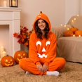 thumbnail image 4 of MEICHEN Womens Hoodie Onesise Pyjamas Cute Ghost Print Pocket Sleepwear Funny Winter Halloween Party Clothing Fall Fashion Plush Pajamas, 4 of 7