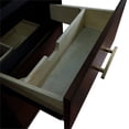 thumbnail image 2 of 61 in. Double Wooden Vanity Walnut Black White Quartz Round Sink, 2 of 22