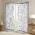 thumbnail image 2 of Erosebridal Retro Flowers Floral Curtains and Drapes (38Wx54L),Spring Garden 30%-50% Blackout Curtains for Bedroom,Black White, 2 of 5