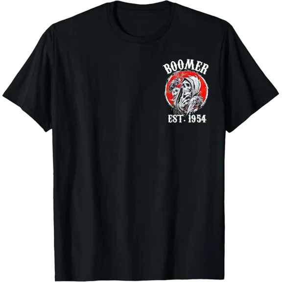 Hot Trending T-Shirt With Boomer Est 1954 Die With Memories Not Dreams 2 Sides T Shirt Funny Gift Ide Design Preview Only