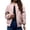 Pink, variant on Bomber Jacket Women, Yigetop Women's Solid Color Loose Pocket Stand Collar Zipper Pleated Jacket Padded Jacket Casual Jacket Women Black L