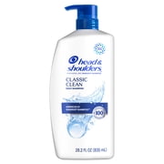 (2 pack) Head & Shoulders Dandruff Shampoo, Classic Clean, with 1% Pyrithione Zinc, 28.2 fl oz