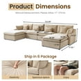 thumbnail image 6 of bokifol 156" Oversized U Shape Modular Sectional Sofa with Movable Ottomans,Modern Sectional Sofa for Living Room,Apartment,Office(Khaki), 6 of 12