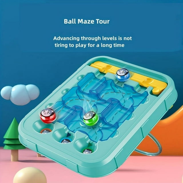 Labyrinthe de Balles Jeu de Bureau Avancé Révolution Logique Défi de Réflexion Puissance Cérébrale Interaction Parent-Enfant Jouets pour Enfants