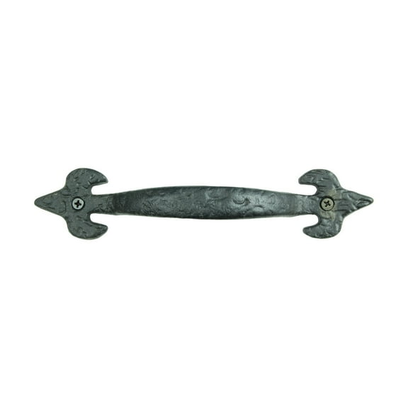 Renovators Supply Fleur De Lis Wrought Iron Cabinet Pull 7 1/4" in.