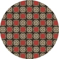 thumbnail image 1 of Ahgly Company Tapis d'Intérieur Lavable en Machine Carré Transitionnel Marron, 3 Pieds Carré, 1 of 7