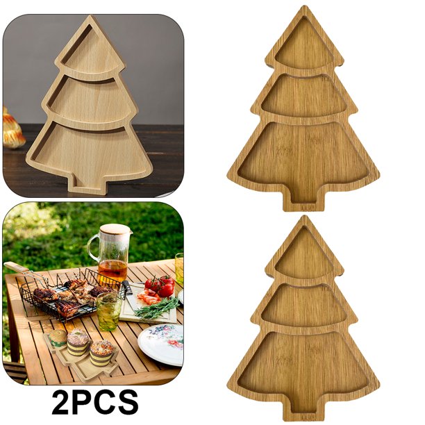 Bandeja para Servir Plato Navidad El (árbol Puntiagudo Dividido) 2 Uds.