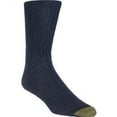 thumbnail image 2 of Men's Gold Toe 633S Heritage Cotton Fluffies Crew Socks - 3 Pack (Navy O/S), 2 of 2