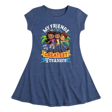 

Santiago of The Sea - My Friends Greatest Treasure - Toddler And Youth Girls Fit And Flare Dress