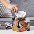 thumbnail image 6 of Sikiie Colorful Flower Dog Leather Tissue Box Cover Square, tissue box holder, Tissue Box with Bottom Belt-5.2”x5.2”x5.2”, 6 of 7