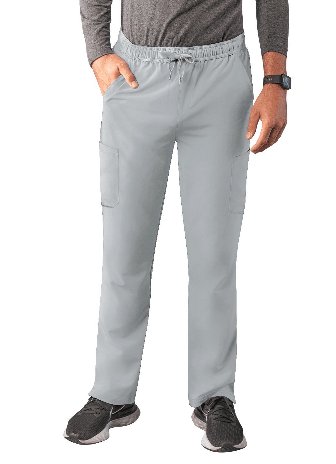 Slim Leg Cargo Drawstring Scrub Pants 