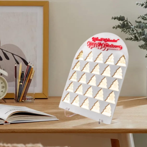 Calendario de Adviento de Navidad Perfecl 25 Días Acrílico 22 cm x 28 cm