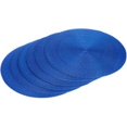 thumbnail image 1 of Design Imports Set de Table Tissé en Polypropylène Rond Bleu Nautique Set de 6, 1 of 4
